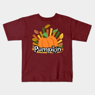 Pumpkin - Fall Burst Kids T-Shirt